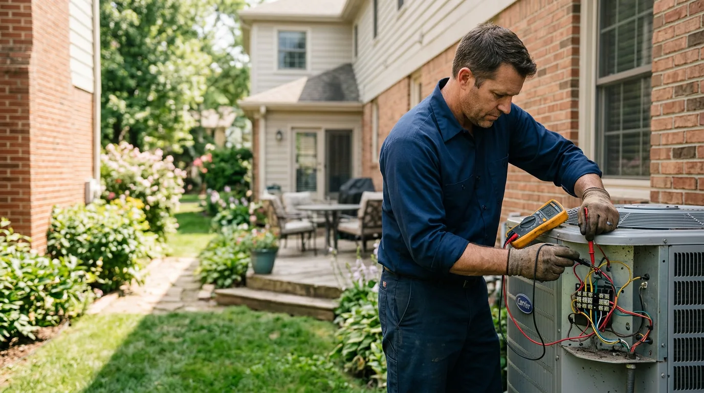 HVAC technician working near Sanford, NC